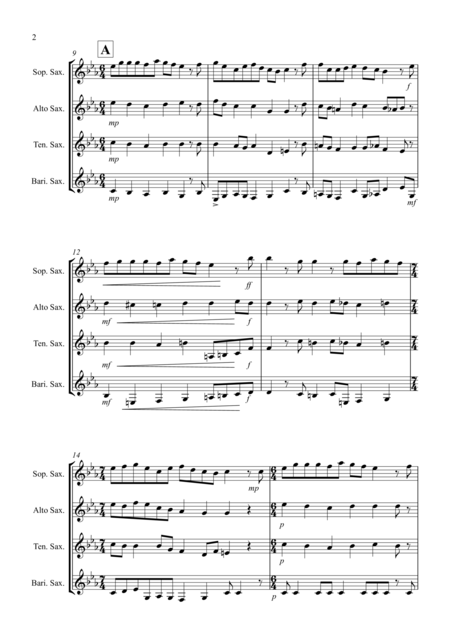 O Come O Come Emmanuel For Saxophone Quartet Page 2