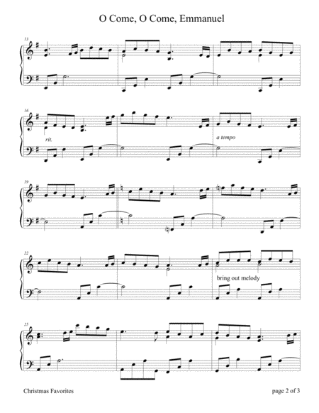 O Come O Come Emmanuel Piano Solo Page 2