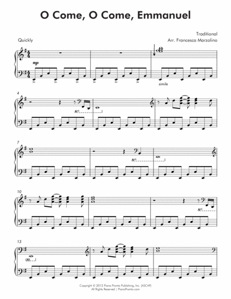 O Come O Come Emmanuel Showcase Piano Solo Page 2