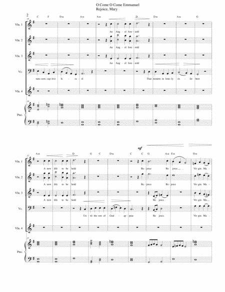 O Come O Come Emmanuel Strings Ensemble Page 2