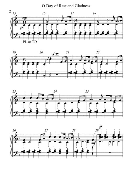 O Day Of Rest And Gladness 3 Octave Handbells Page 2