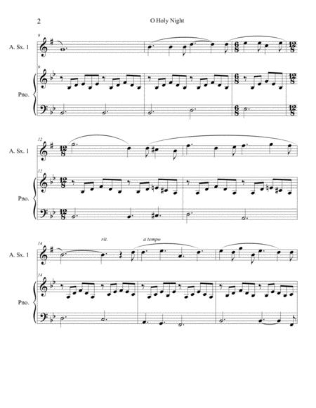O Holy Night Alto Sax Solo With Piano Accompaniment Page 2