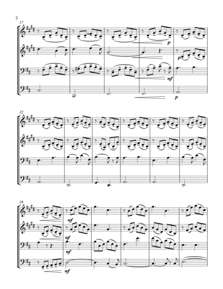 O Holy Night Brass Quartet Page 2