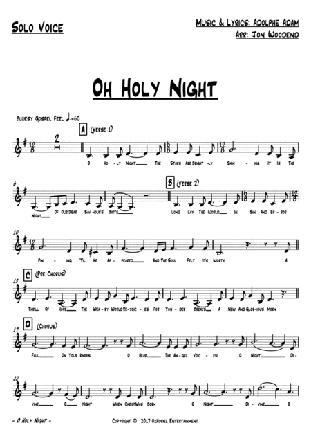O Holy Night Female Vocal Backing Vocals 7 Brass 6 Rhythm Page 2