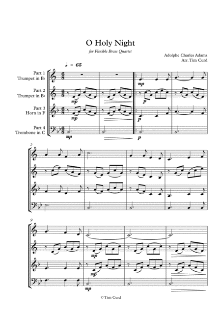O Holy Night For Flexible Brass Quartet Page 2