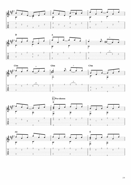 O Holy Night For Solo Fingerstyle Guitar Page 2