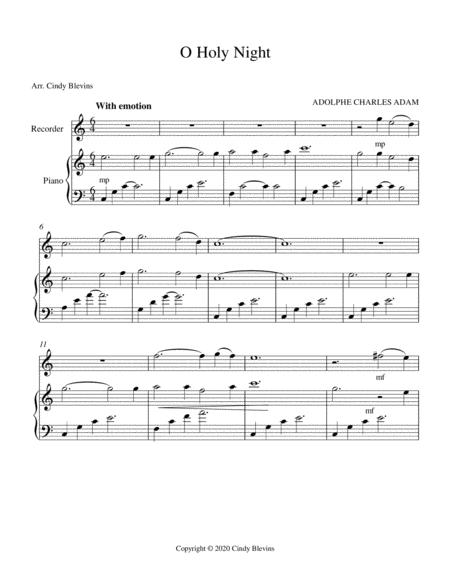 O Holy Night Piano And Recorder Page 2