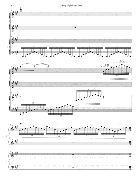 O Holy Night Piano Four Hands Page 2