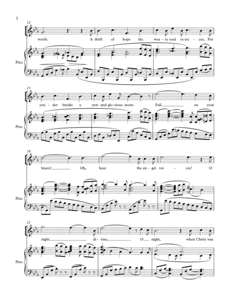 O Holy Night Voice And Piano Page 2