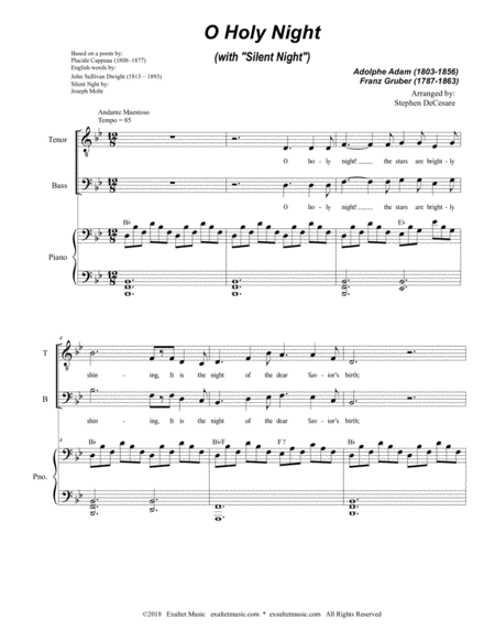 O Holy Night With Silent Night Satb Page 2