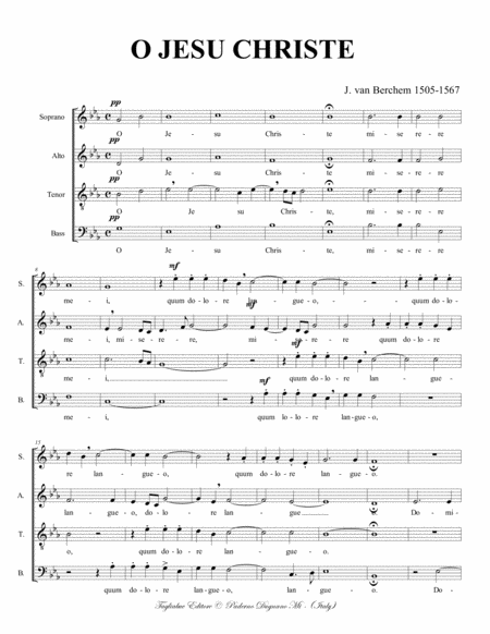 O Jesu Christe Berchem For Satb Choir Page 2