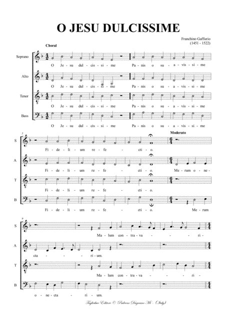 O Jesu Dulcissime Gaffurio For Satb Choir Page 2