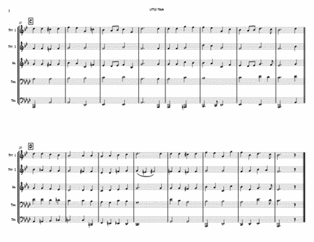 O Little Town Of Bethlehem Christmas Brass Quintet Page 2