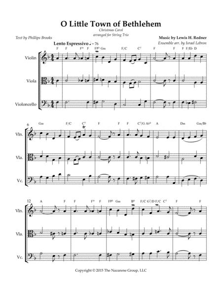 O Little Town Of Bethlehem String Trio Page 2