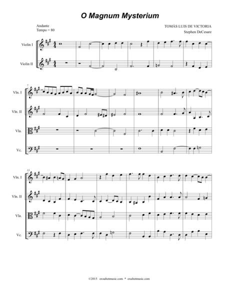 O Magnum Mysterium For String Quartet Page 2