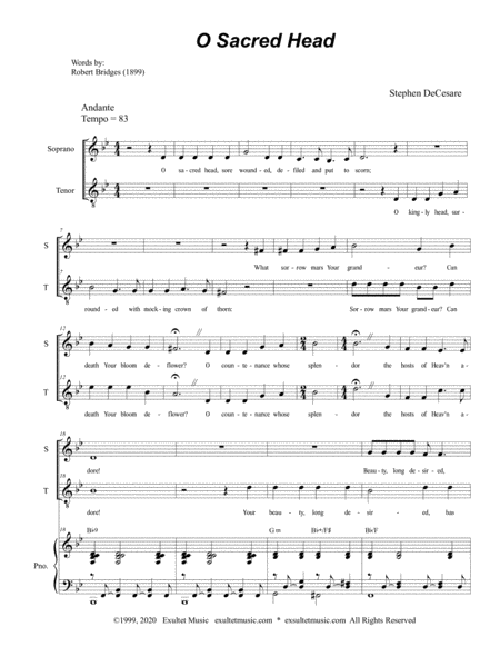 O Sacred Head Duet For Soprano And Tenor Solo Page 2