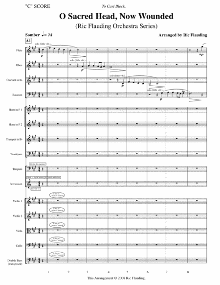O Sacred Head Now Wounded Orchestra Page 2