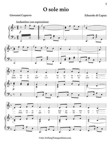 O Sole Mio F Major Page 2