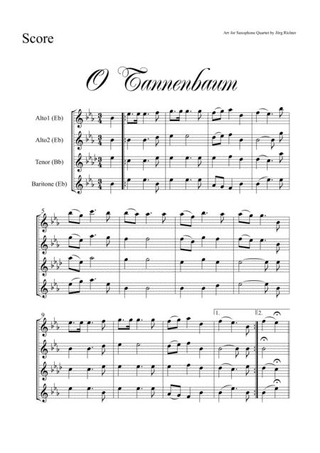 O Tannenbaum Fr Saxophon Quartett Page 2