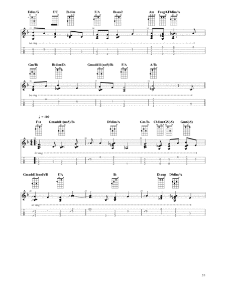 O Tannenbaum From A Charlie Brown Christmas Fingerstyle Ukulele Page 2