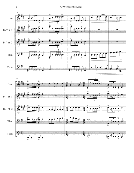 O Worship The King Brass Quintet Page 2