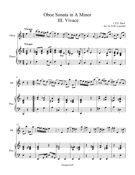 Oboe Sonata In A Minor Iii Vivace Page 2