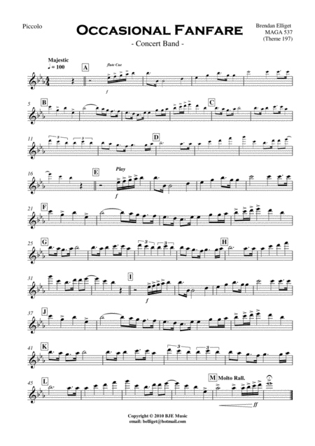 Occasional Fanfare Concert Band Score And Parts Pdf Page 2