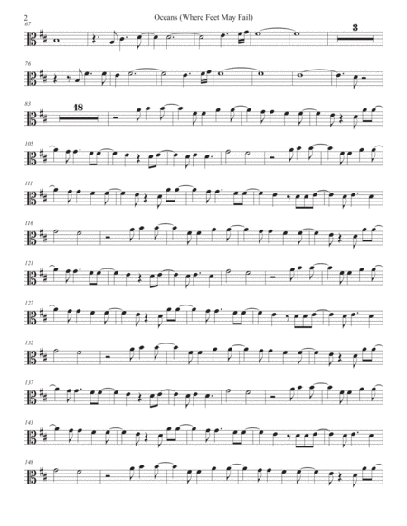 Oceans Original Key Viola Page 2