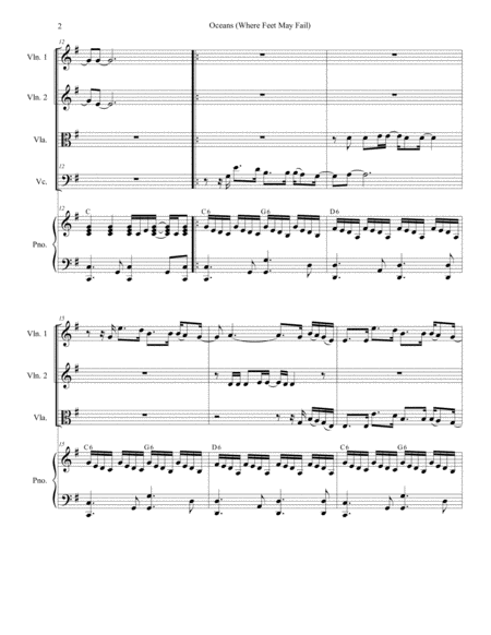 Oceans Where Feet May Fail For String Quartet Page 2