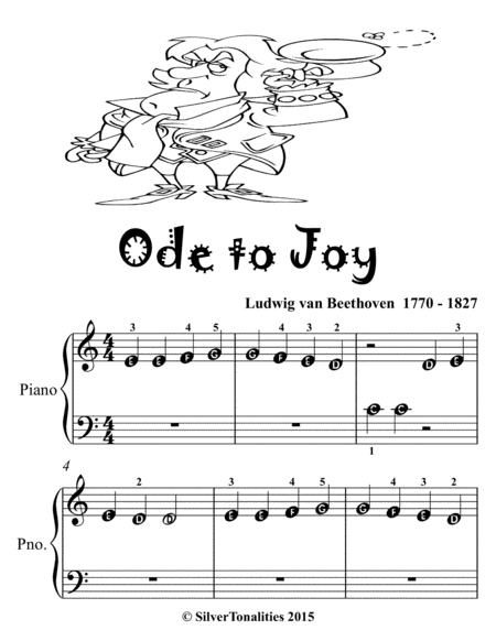 Ode To Joy Beginner Piano Sheet Music Tadpole Edition Page 2