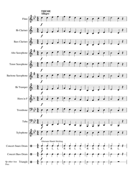 Ode To Joy Beginning Band Skill Builder Page 2