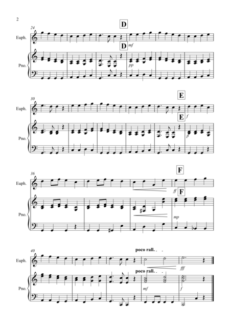 Ode To Joy For Euphonium And Piano Page 2