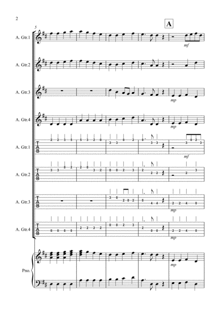 Ode To Joy For Guitar Quartet Page 2