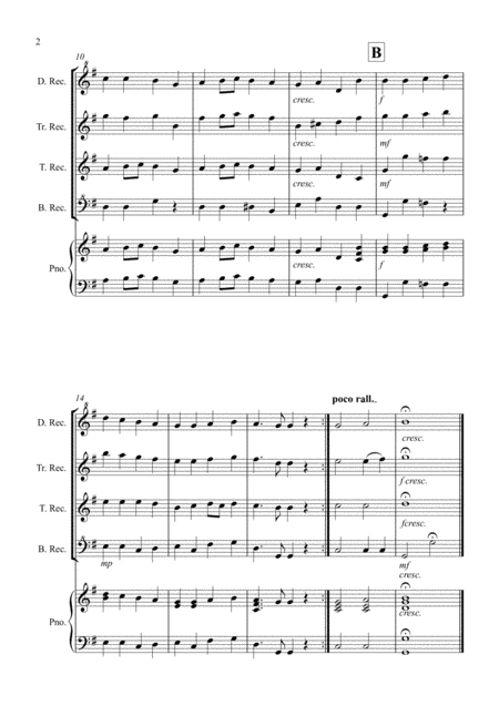 Ode To Joy For Recorder Quartet Page 2