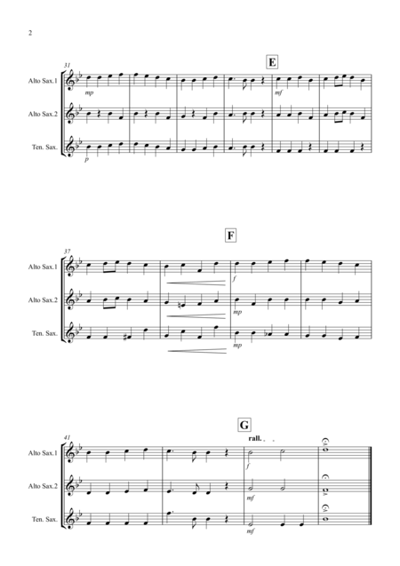 Ode To Joy For Saxophone Trio Page 2