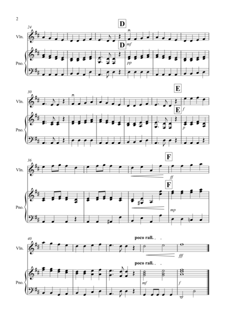 Ode To Joy For Violin And Piano Page 2