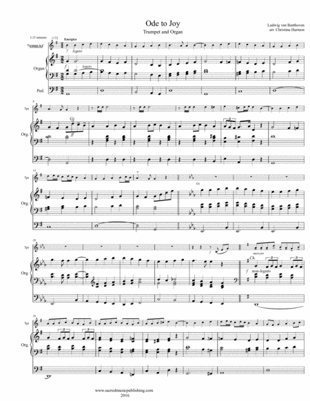 Ode To Joy One Trumpet And Organ Page 2