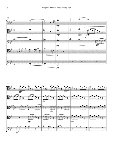 Ode To The Evening Star From The Opera Tannhuser For 5 Trombones Page 2