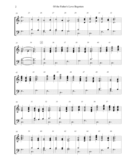 Of The Fathers Love Begotten For 3 Octave Handbell Choir Page 2