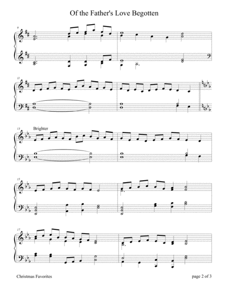 Of The Fathers Love Begotten Piano Solo Page 2