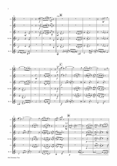 Oh Christmas Tree Oh Tannenbaum Funky Clarinet Quintet Page 2