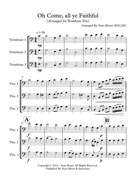 Oh Come All Ye Faithful Trombone Trio Page 2