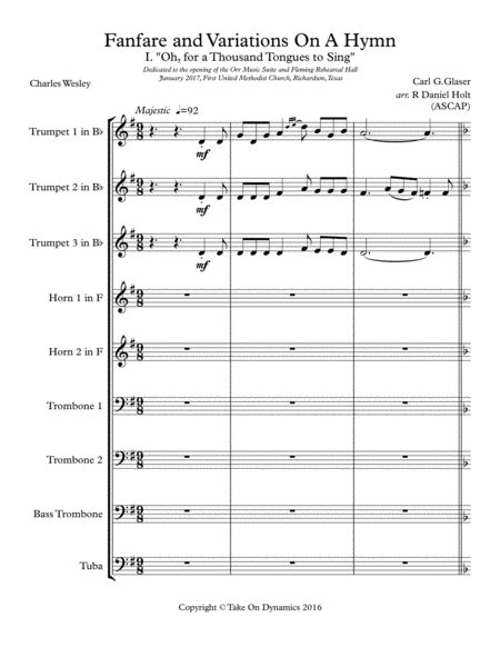 Oh For A Thousand Tongues To Sing For Brass Page 2