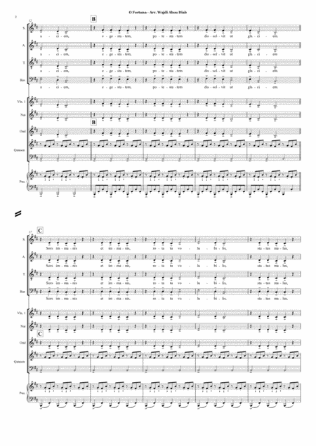 Oh Fortuna Carmina Burana Page 2