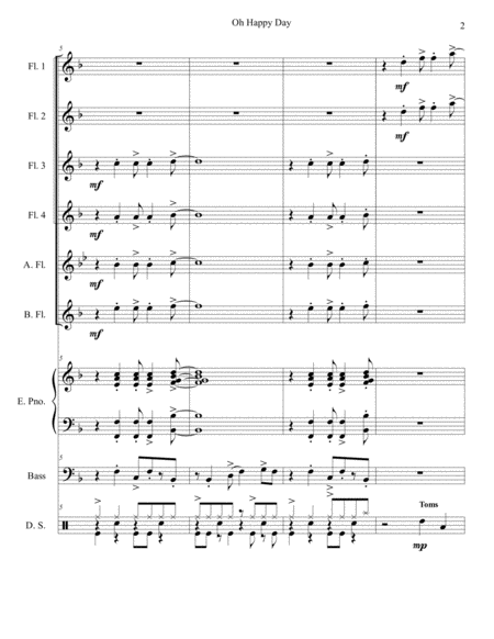 Oh Happy Day Flute Choir Page 2