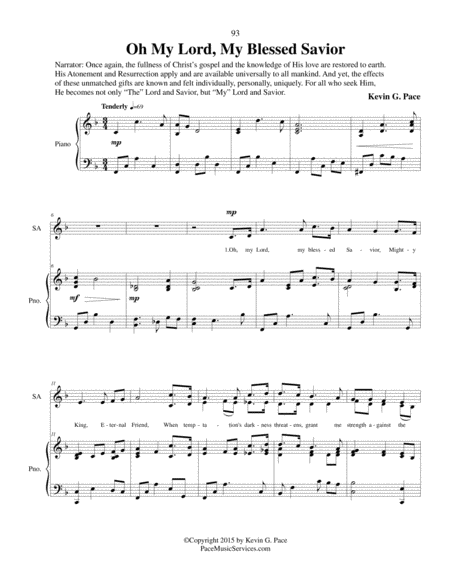 Oh My Lord My Blessed Savior Satb Choir With Piano Accompaniment Page 2