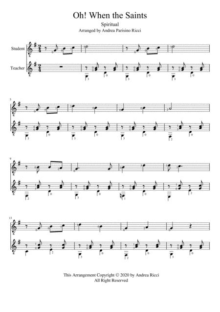 Oh When The Saints Easy Guitar Fingerstyle Song Page 2