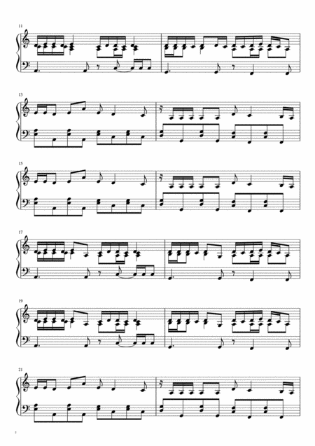 Old Town Road Remix Piano Solo For Intermediate Page 2