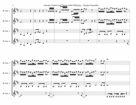 Olympic Fanfare Theme Trumpet Ensemble Page 2