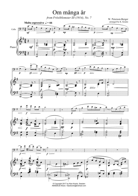 Om Mnga R From Frsblomster Iii For Cello And Piano Page 2